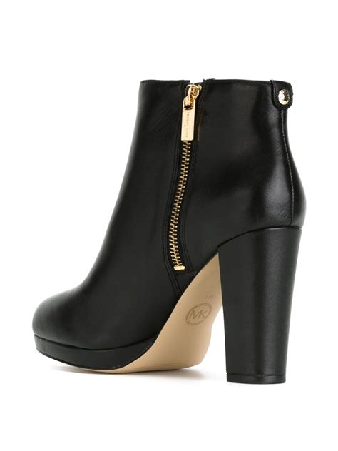 womens boots black thick heels michael kors|Michael Kors black high heels.